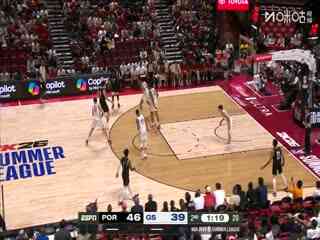 NBA夏季联赛 开拓者VS勇士 20250712